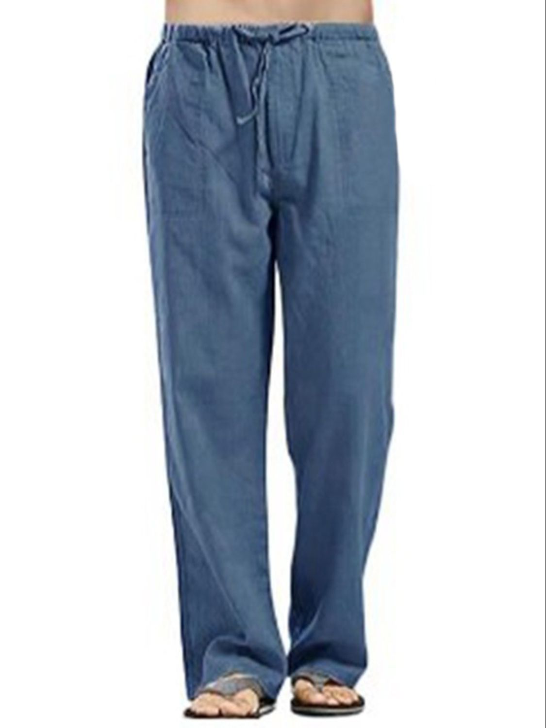 Men's Full Size Drawsting Straight Leg Pants Plus Size - Premium from Trendsi - Just $0! Shop now at 5th & Barnett Online Boutique