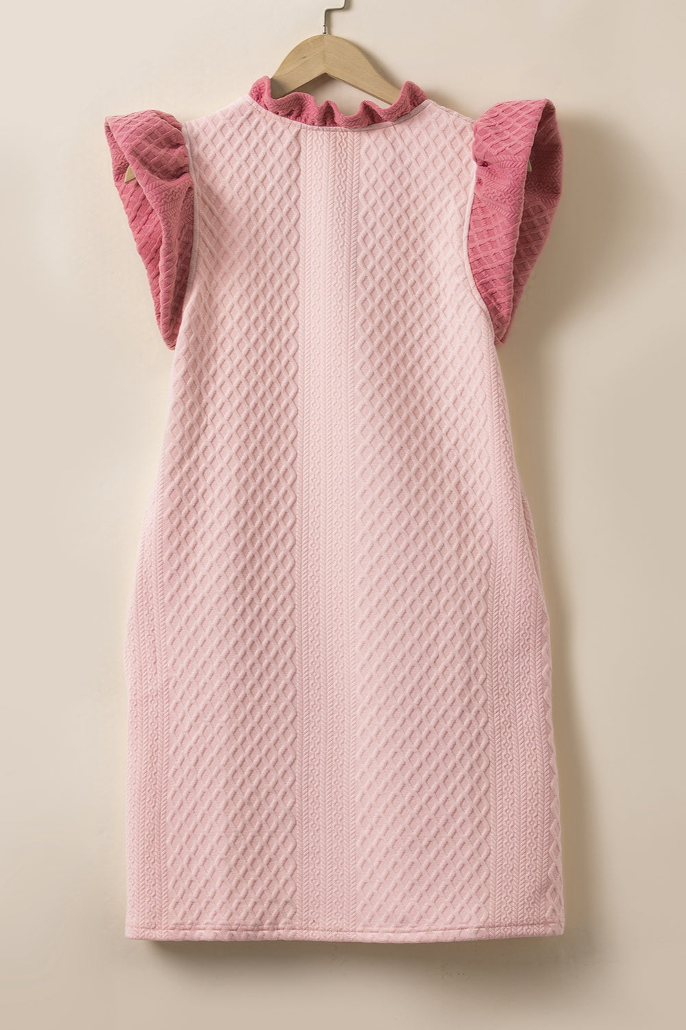 Ruffled V-Neck Cap Sleeve Mini Dress - Premium women from Trendsi - Just $35.99! Shop now at 5th & Barnett Online Boutique