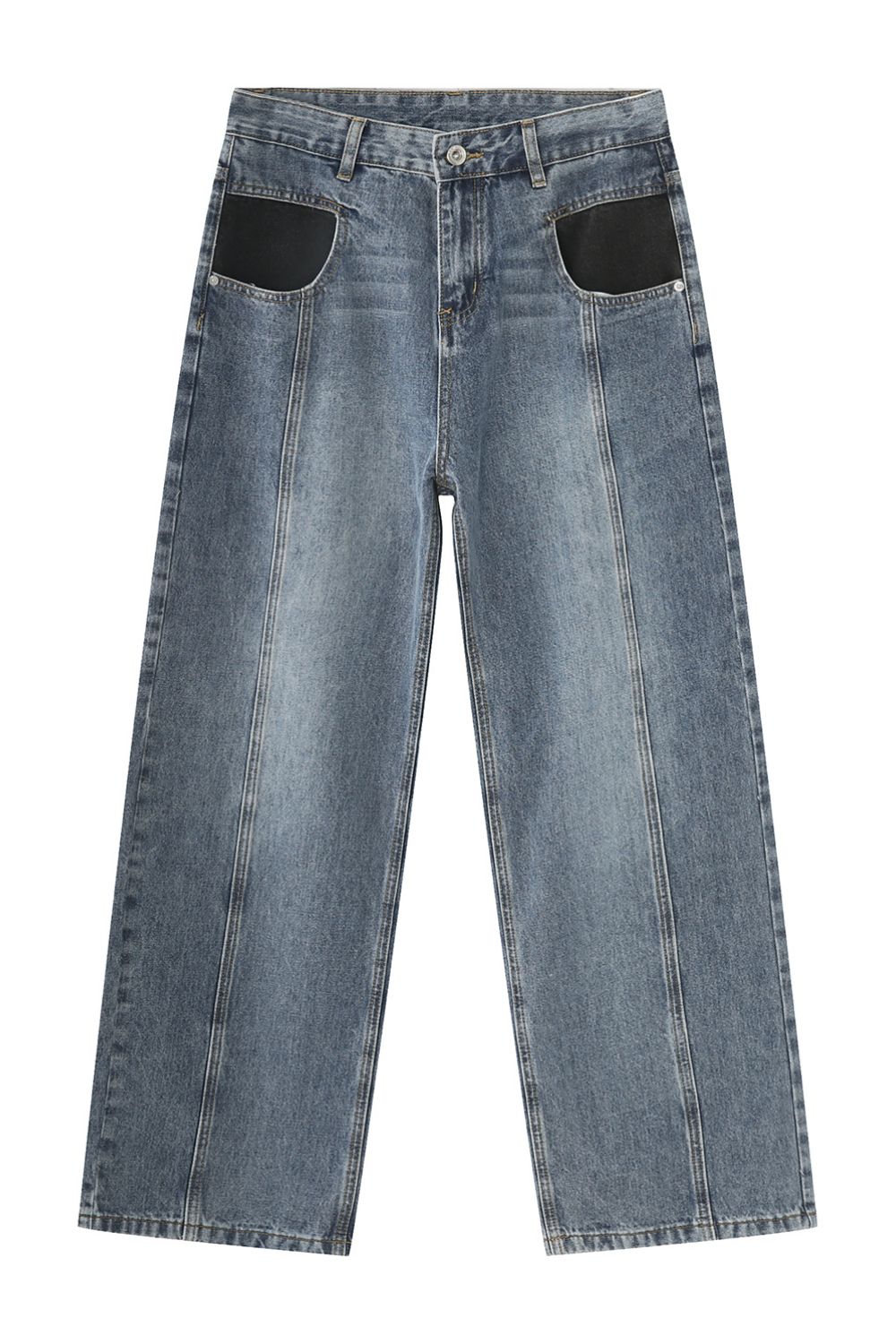 Mid Rise Waist Jeans with Pockets - Premium from Trendsi - Just $0! Shop now at 5th & Barnett Online Boutique