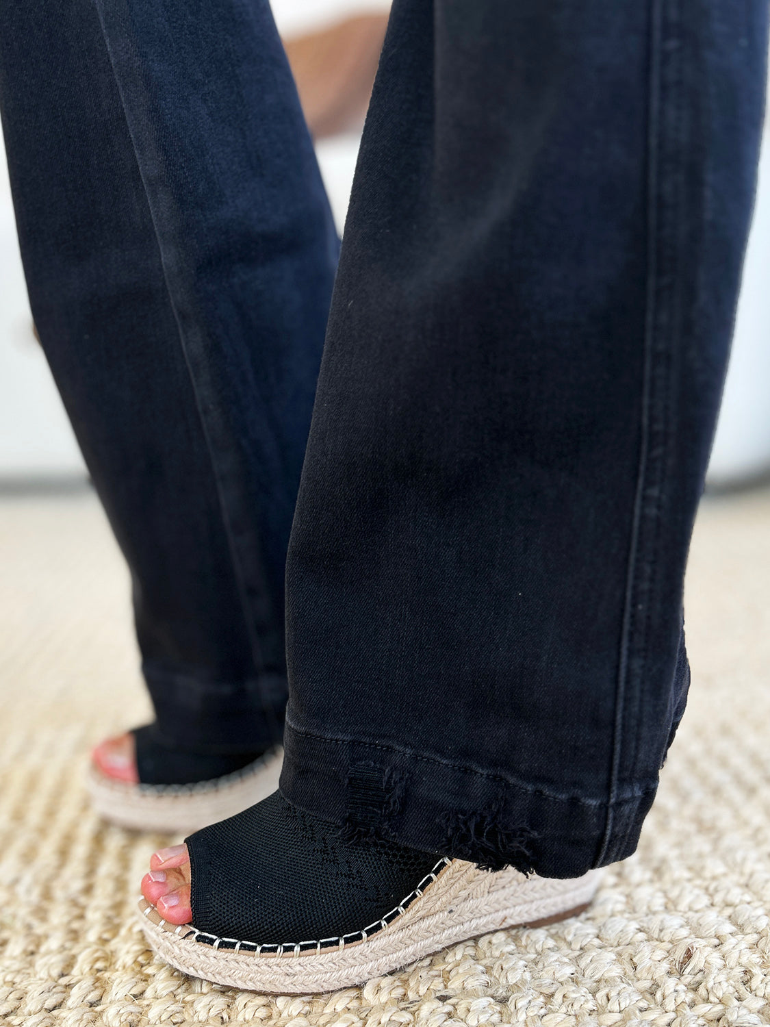 Judy Blue Full Size High Waist Distressed Flare Jeans - Premium Jeans from Trendsi - Just $46.99! Shop now at 5th & Barnett Online Boutique