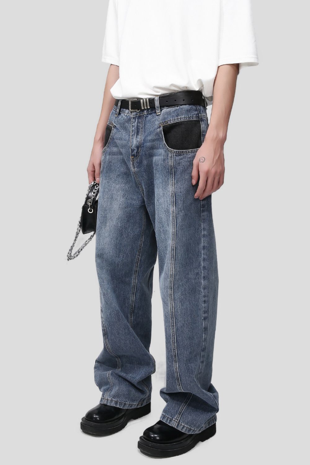 Mid Rise Waist Jeans with Pockets - Premium from Trendsi - Just $0! Shop now at 5th & Barnett Online Boutique