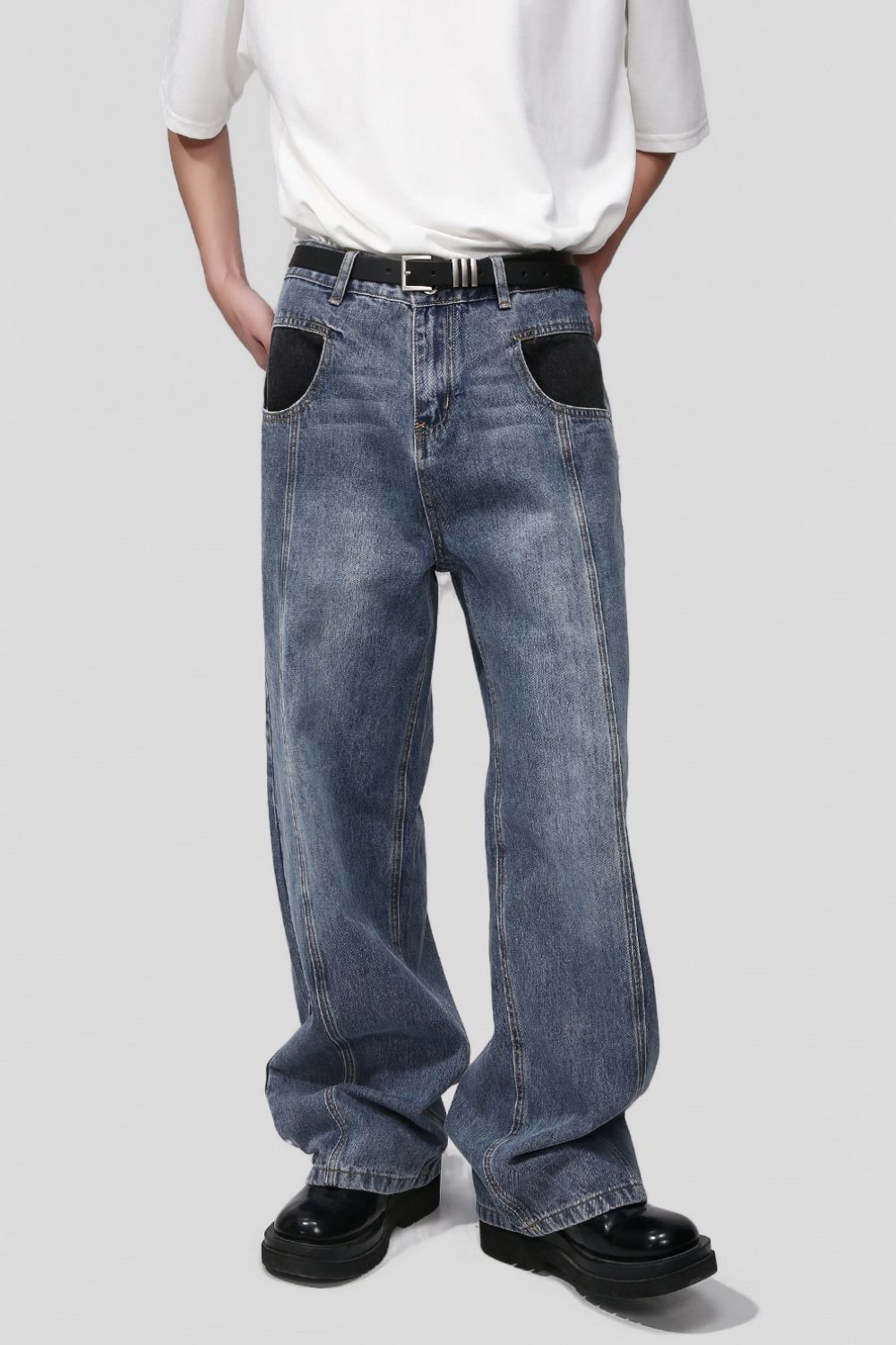 Mid Rise Waist Jeans with Pockets - Premium from Trendsi - Just $0! Shop now at 5th & Barnett Online Boutique