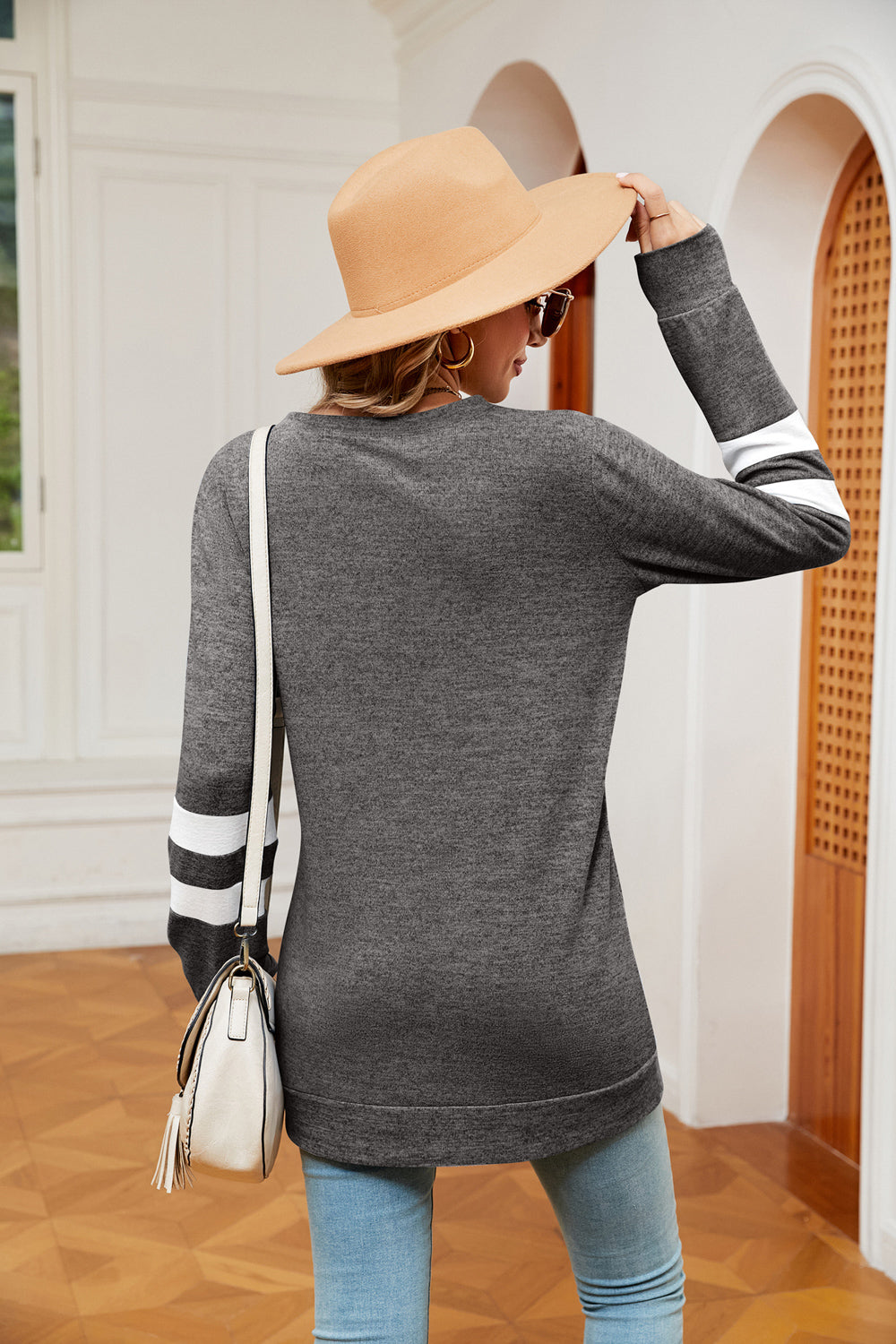 Round Neck Long Sleeve Top - Premium Activewear from 5th & Barnett Creative Fashions - Just $15.99! Shop now at 5th & Barnett Creative Fashions