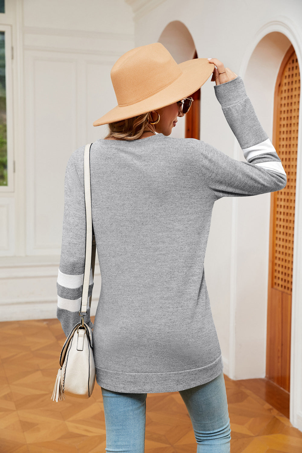 Round Neck Long Sleeve Top - Premium Activewear from 5th & Barnett Creative Fashions - Just $15.99! Shop now at 5th & Barnett Creative Fashions
