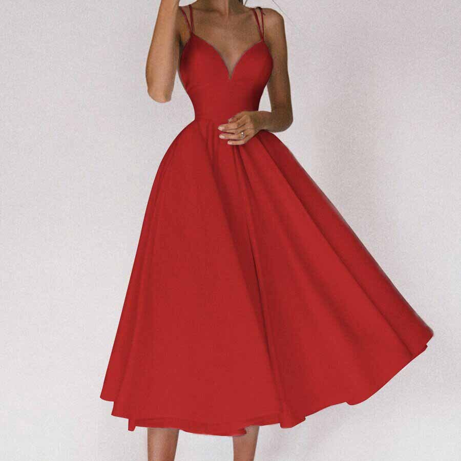 Elegant Strappy V-neck Dress - Premium Women's Clothing from 500 products - Just $45.99! Shop now at 5th & Barnett Creative Fashions