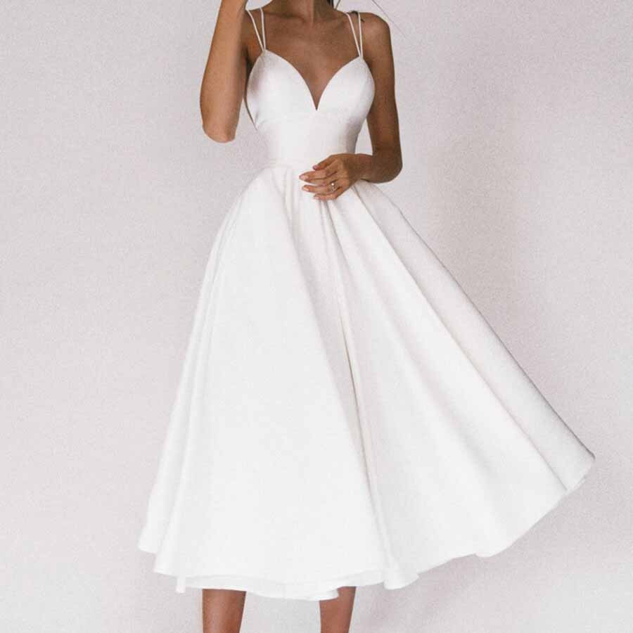 Elegant Strappy V-neck Dress - Premium Women's Clothing from 500 products - Just $45.99! Shop now at 5th & Barnett Creative Fashions