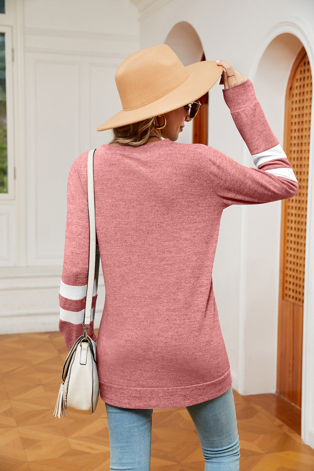 Round Neck Long Sleeve Top - Premium Activewear from 5th & Barnett Creative Fashions - Just $15.99! Shop now at 5th & Barnett Creative Fashions