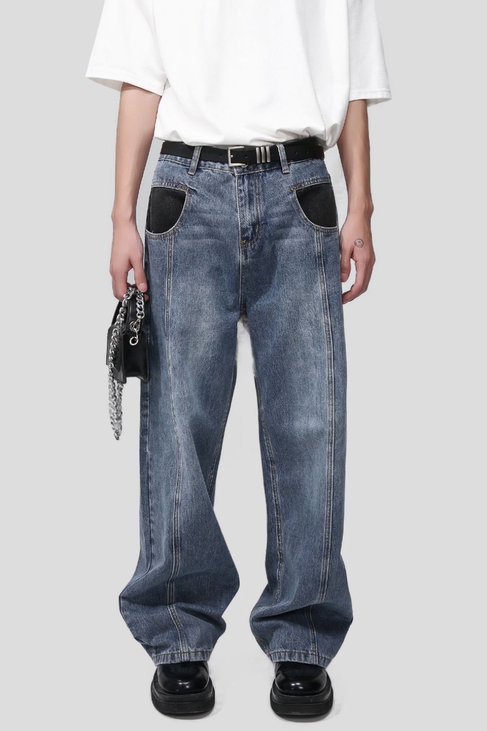 Mid Rise Waist Jeans with Pockets - Premium  from Trendsi - Just $0! Shop now at 5th & Barnett Online Boutique 