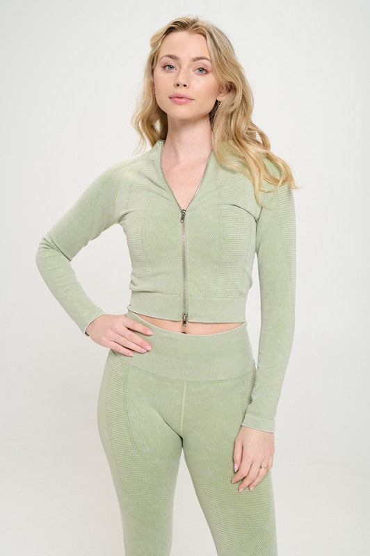 Ribbed Knit Tracksuit Two-Piece Set - Premium Activewear from 5th & Barnett Online Boutique - Just $45.99! Shop now at 5th & Barnett Online Boutique 