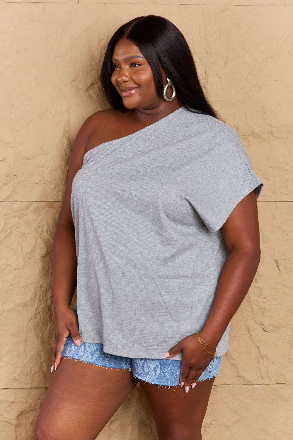 My Groove One Shoulder Loose Top - Premium  from 5th & Barnett Online Boutique - Just $18.99! Shop now at 5th & Barnett Online Boutique 