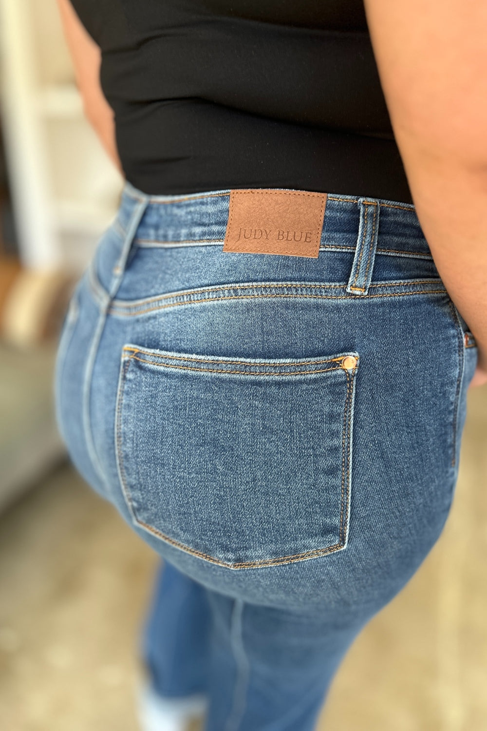 Judy Blue Full Size High Waist Front Seam Detail Straight Jeans - Premium Jeans from 5th & Barnett Online Boutique - Just $46.99! Shop now at 5th & Barnett Online Boutique 