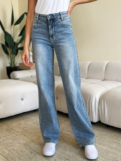 Judy Blue  High Waist Wide Leg Jeans - Premium Jeans from 5th & Barnett Online Boutique - Just $46.99! Shop now at 5th & Barnett Online Boutique 