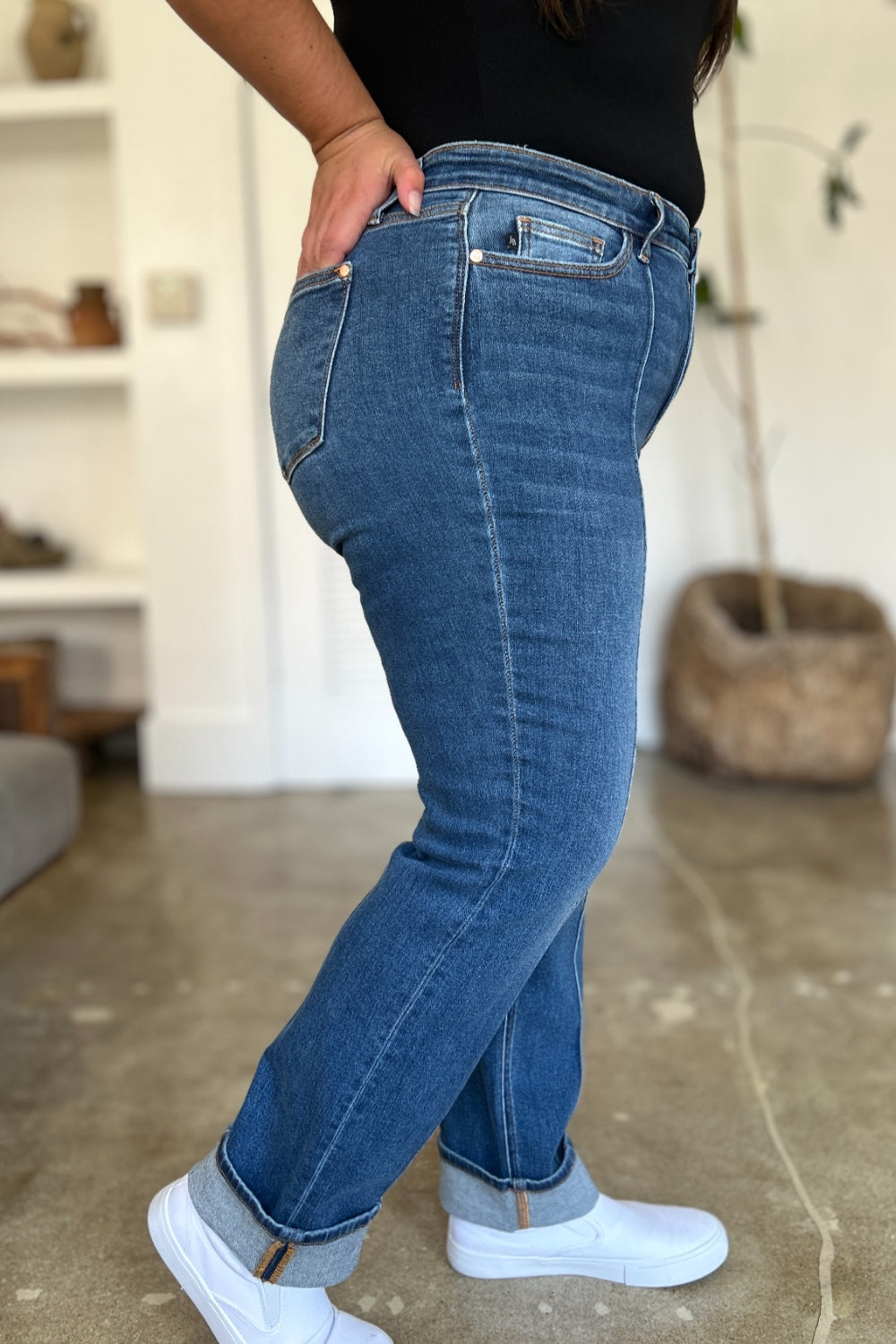 Judy Blue Full Size High Waist Front Seam Detail Straight Jeans - Premium Jeans from 5th & Barnett Online Boutique - Just $46.99! Shop now at 5th & Barnett Online Boutique 