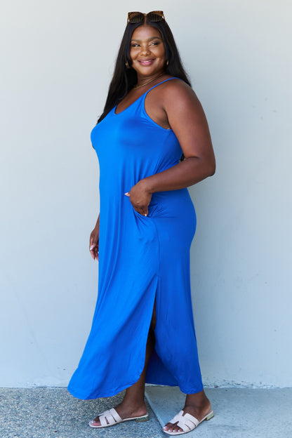 Good Energy  Cami Side Slit Maxi Dress - Premium Activewear from 5th & Barnett Online Boutique - Just $21.99! Shop now at 5th & Barnett Online Boutique 