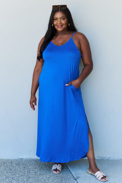 Good Energy  Cami Side Slit Maxi Dress - Premium Activewear from 5th & Barnett Online Boutique - Just $21.99! Shop now at 5th & Barnett Online Boutique 