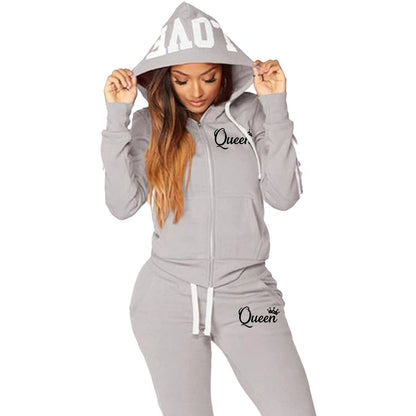 Women's Casual Hooded Jogging Set - Premium Activewear from 5th & Barnett Online Boutique - Just $35.99! Shop now at 5th & Barnett Online Boutique 