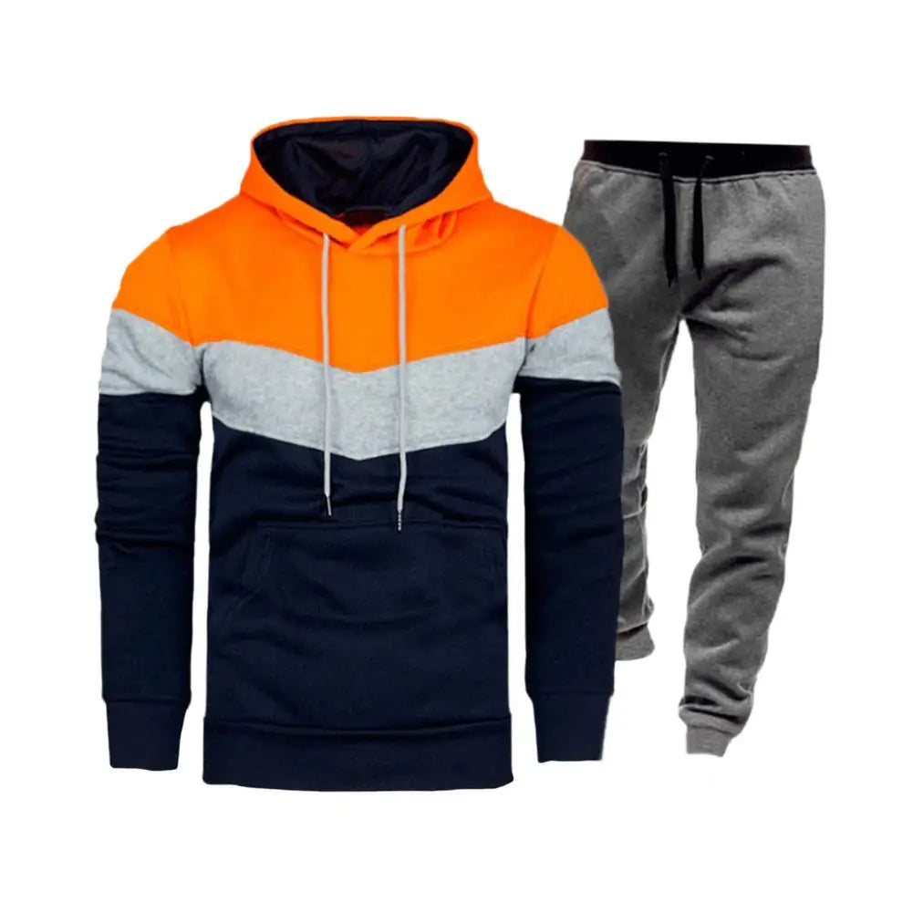 Large Size Men Hooded Tracksuits - Premium Activewear from 5th & Barnett Online Boutique - Just $32.99! Shop now at 5th & Barnett Online Boutique 