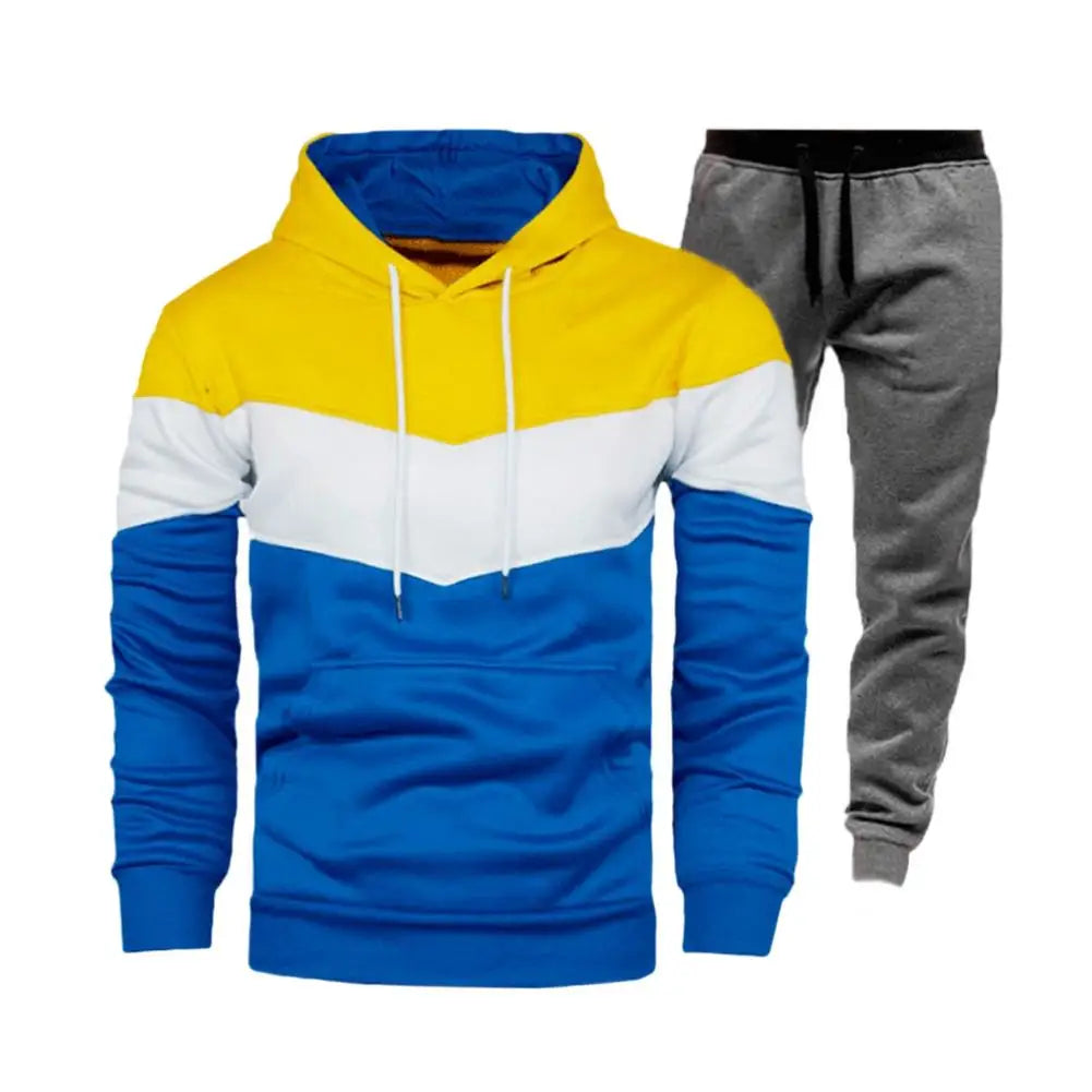 Large Size Men Hooded Tracksuits - Premium Activewear from 5th & Barnett Online Boutique - Just $32.99! Shop now at 5th & Barnett Online Boutique 