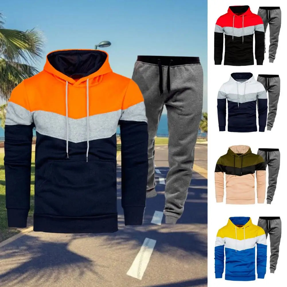 Large Size Men Hooded Tracksuits - Premium Activewear from 5th & Barnett Online Boutique - Just $32.99! Shop now at 5th & Barnett Online Boutique 