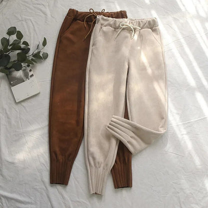 Suede Harem Trousers - Premium Pants from 5th & Barnett Creative Fashions - Just $30! Shop now at 5th & Barnett Online Boutique 