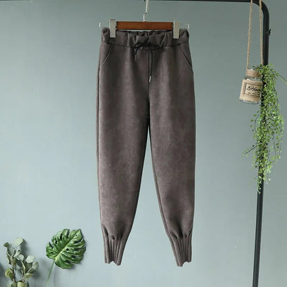 Suede Harem Trousers - Premium Pants from 5th & Barnett Creative Fashions - Just $30! Shop now at 5th & Barnett Online Boutique 