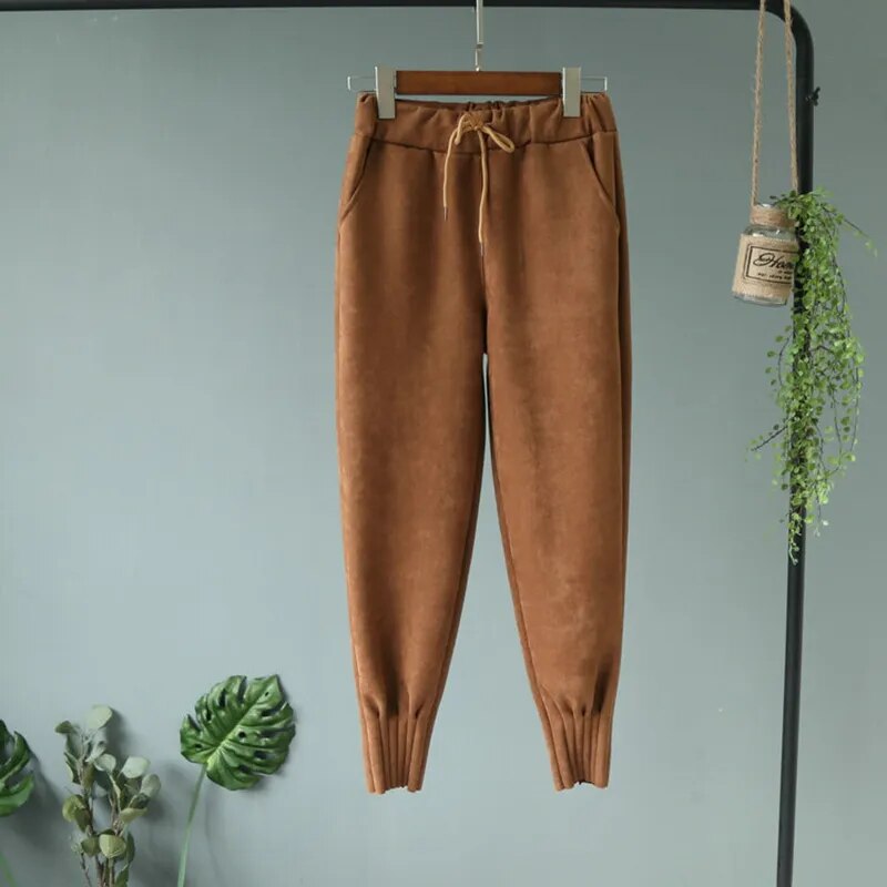 Suede Harem Trousers - Premium Pants from 5th & Barnett Creative Fashions - Just $30! Shop now at 5th & Barnett Online Boutique 