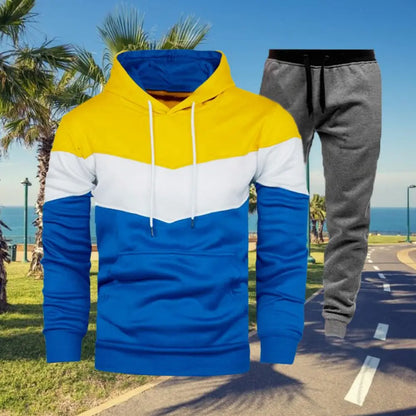 Large Size Men Hooded Tracksuits - Premium Activewear from 5th & Barnett Online Boutique - Just $32.99! Shop now at 5th & Barnett Online Boutique 