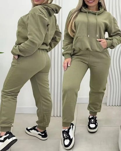 Oversized Womens Hoodie and Jogger Set with Pockets - Premium Activewear from 5th & Barnett Online Boutique - Just $32.99! Shop now at 5th & Barnett Online Boutique 