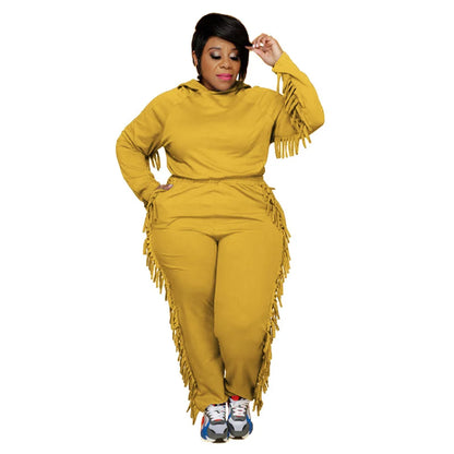 Chic PlusSize Hoodie Tracksuit Ultimate Fall Comfort - Premium Sports Shoes,Clothing&Accessories from 5th & Barnett Online Boutique - Just $53.99! Shop now at 5th & Barnett Online Boutique 