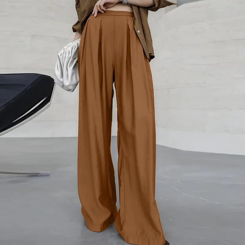 Celmia Elegant Elastic High Waist Long Trousers - Premium Pants from 5th & Barnett Creative Fashions - Just $42.99! Shop now at 5th & Barnett Online Boutique 