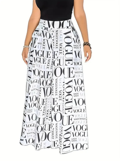 Trendy Vogue Print Bell Bottom Pants - Premium Women's Clothing from 5th & Barnett Creative Fashions - Just $25.99! Shop now at 5th & Barnett Online Boutique 