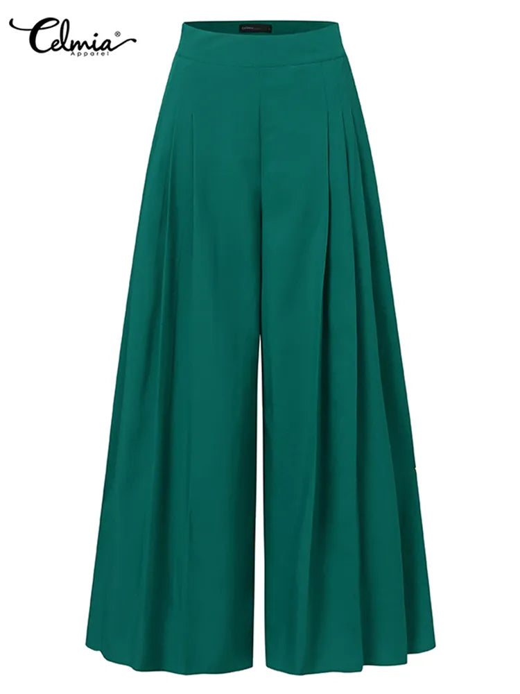 Celmia Elegant Elastic High Waist Long Trousers - Premium Pants from 5th & Barnett Creative Fashions - Just $42.99! Shop now at 5th & Barnett Online Boutique 