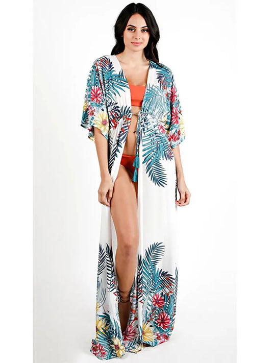 Bohemian Floral Long Kimono Cardigan - Premium Other from 5th & Barnett Online Boutique - Just $49.99! Shop now at 5th & Barnett Online Boutique 