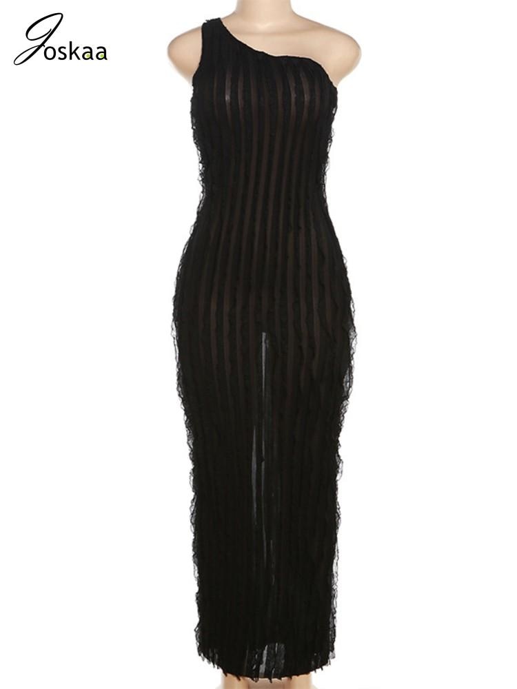 Joskaa's Elegant Draped Black Maxi Dress - Premium Dresses from 5th & Barnett Creative Fashions - Just $29.99! Shop now at 5th & Barnett Online Boutique 