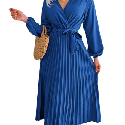 Elegant Pullover Solid Color Cross High Waist Dress - Premium Dresses from 5th & Barnett Online Boutique - Just $26.99! Shop now at 5th & Barnett Online Boutique 