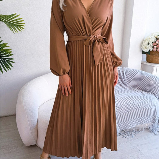 Elegant Pullover Solid Color Cross High Waist Dress - Premium Dresses from 5th & Barnett Online Boutique - Just $26.99! Shop now at 5th & Barnett Online Boutique 