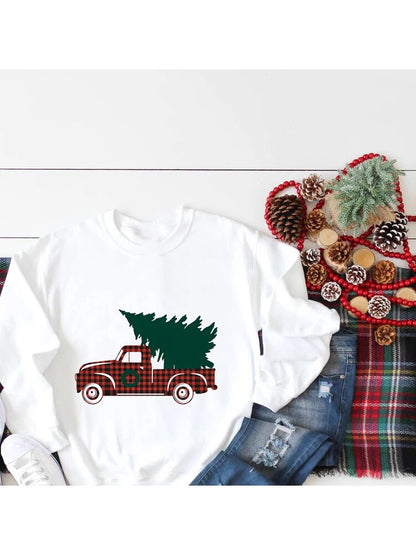 Plaid Merry Christmas Truck T-Shirt - Premium T-shirts from 5th & Barnett Creative Fashions - Just $26! Shop now at 5th & Barnett Online Boutique 