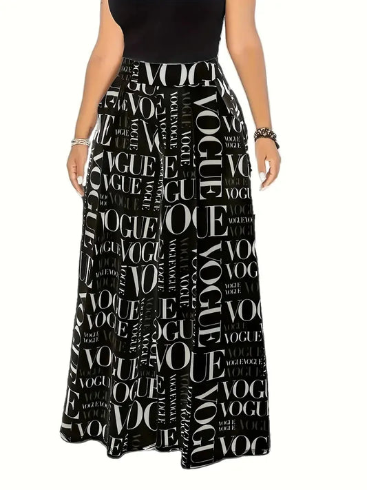 Trendy Vogue Print Bell Bottom Pants - Premium Women's Clothing from 5th & Barnett Creative Fashions - Just $25.99! Shop now at 5th & Barnett Online Boutique 