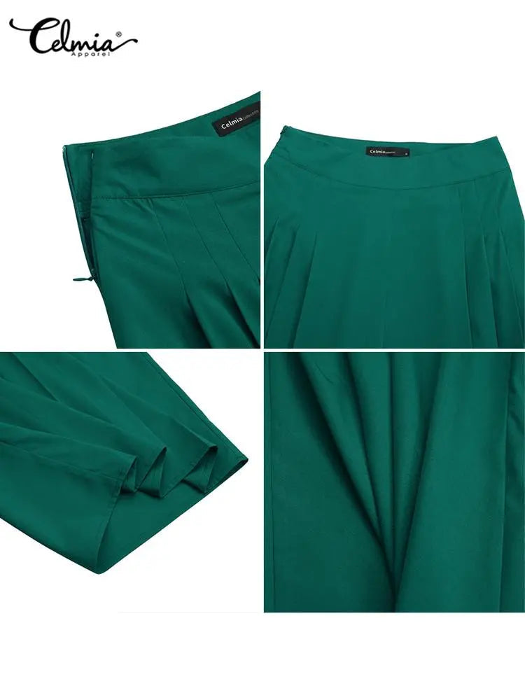 Celmia Elegant Elastic High Waist Long Trousers - Premium Pants from 5th & Barnett Creative Fashions - Just $42.99! Shop now at 5th & Barnett Online Boutique 