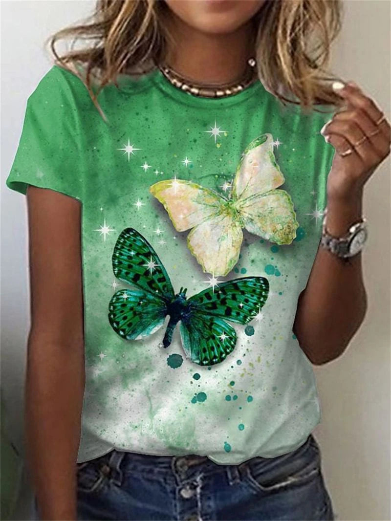 Short Sleeve 3D Floral T-Shirts - Premium customized from 5th & Barnett Online Boutique - Just $23.99! Shop now at 5th & Barnett Online Boutique 