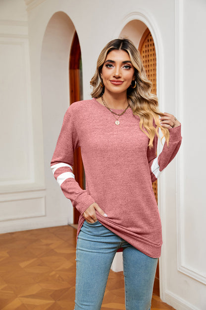 Round Neck Long Sleeve Top - Premium Activewear from 5th & Barnett Creative Fashions - Just $15.99! Shop now at 5th & Barnett Creative Fashions 