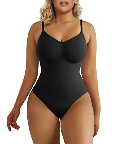 SHAPERX Bodysuit for Women Tummy Control Shapewear Seamless Sculpting Thong Body Shaper Tank Top,SZ5215-Black-S/M - Premium Lingerie & Underwear from 5th & Barnett Creative Fashions - Just $35.99! Shop now at 5th & Barnett Creative Fashions 