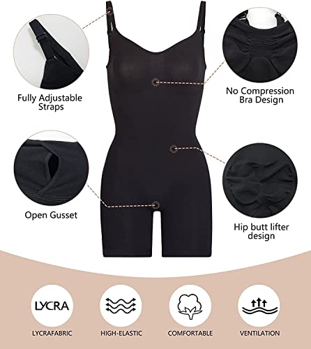 SHAPERX Bodysuit for Women Tummy Control Shapewear Seamless Sculpting Thong Body Shaper Tank Top,SZ5215-Black-S/M - Premium Lingerie & Underwear from 5th & Barnett Creative Fashions - Just $35.99! Shop now at 5th & Barnett Creative Fashions 