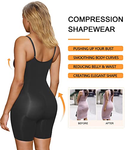 SHAPERX Bodysuit for Women Tummy Control Shapewear Seamless Sculpting Thong Body Shaper Tank Top,SZ5215-Black-S/M - Premium Lingerie & Underwear from 5th & Barnett Creative Fashions - Just $35.99! Shop now at 5th & Barnett Creative Fashions 