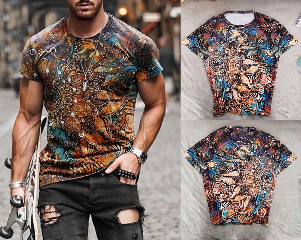 Summer New Men's Fashion Scrawl Harajuku Printed O-Collared T-Shirts - Premium  from 500 products - Just $29.99! Shop now at 5th & Barnett Creative Fashions 