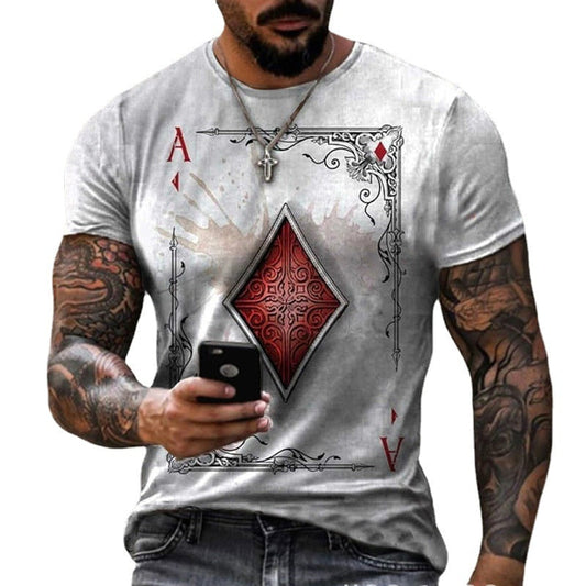 Fashion Playing Cards Lattice Square 3D Print Men's T-Shirts - Premium  from 500 products - Just $29.99! Shop now at 5th & Barnett Creative Fashions 