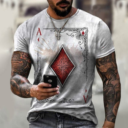 Fashion Playing Cards Lattice Square 3D Print Men's T-Shirts - Premium  from 500 products - Just $29.99! Shop now at 5th & Barnett Creative Fashions 