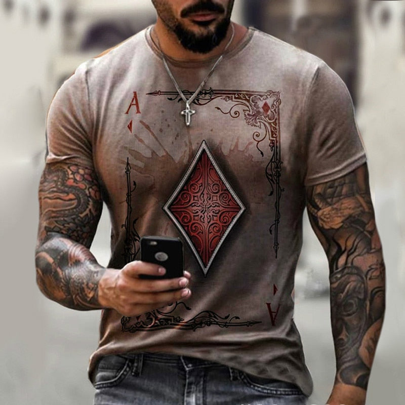 Fashion Playing Cards Lattice Square 3D Print Men's T-Shirts - Premium  from 500 products - Just $29.99! Shop now at 5th & Barnett Creative Fashions 