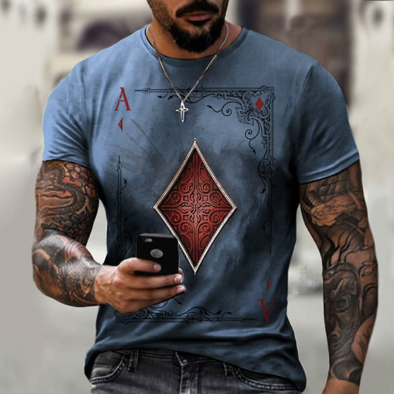 Fashion Playing Cards Lattice Square 3D Print Men's T-Shirts - Premium  from 500 products - Just $29.99! Shop now at 5th & Barnett Creative Fashions 