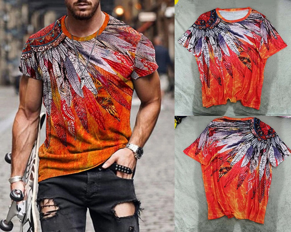 Summer New Men's Fashion Scrawl Harajuku Printed O-Collared T-Shirts - Premium  from 500 products - Just $29.99! Shop now at 5th & Barnett Creative Fashions 